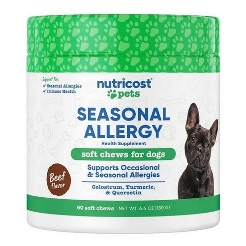 Nutricost Pet Seasonal Allergy Chews Beef 60 Chewables by Nutricost
