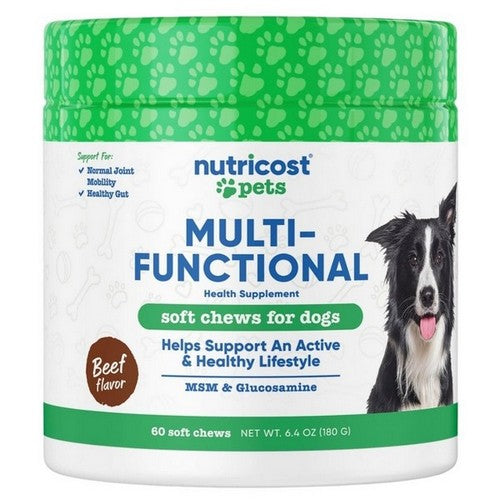 Nutricost Pet Multi-Functional Chews Beef 60 Chewables by Nutricost