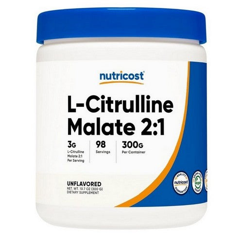 L-Citrulline Malate (2:1) Powder 300 Grams by Nutricost