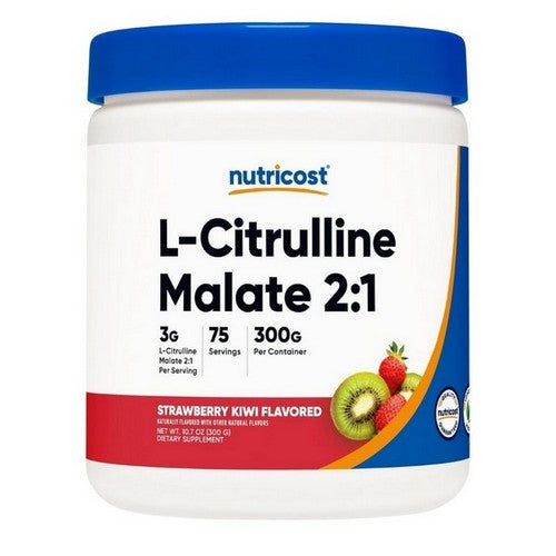 L-Citrulline Malate (2:1) Powder Strawberry Kiwi 300 Grams by Nutricost