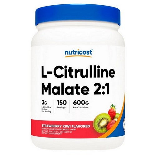 L-Citrulline Malate 2:1 Powder Strawberry Kiwi 600 Grams by Nutricost