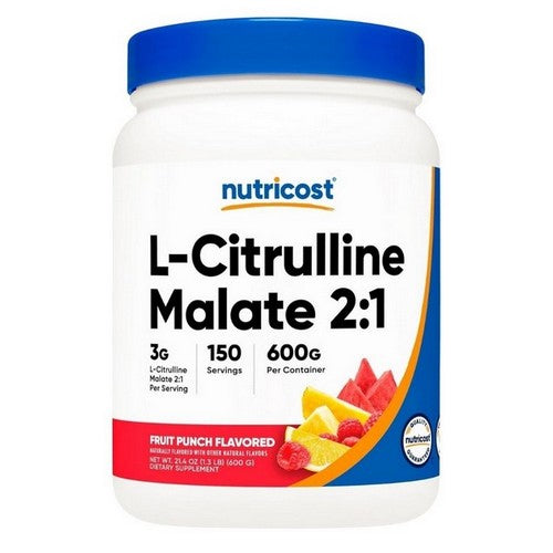 L-Citrulline Malate 2:1 Powder Fruit Punch 600 Grams by Nutricost