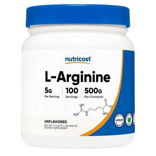 L-Arginine Powder 500 Grams by Nutricost