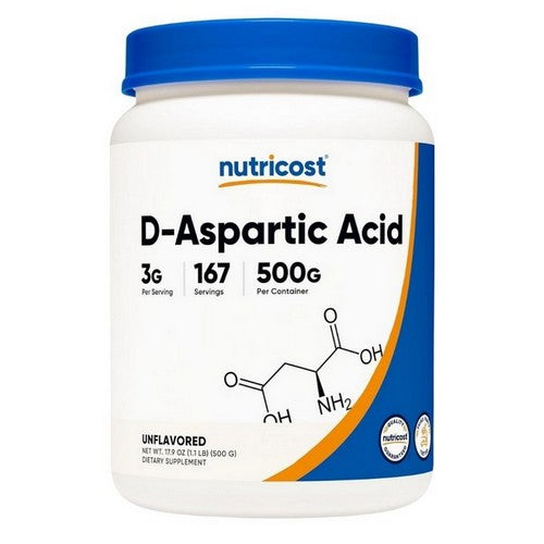 D-Aspartic Acid Powder 500 Grams by Nutricost