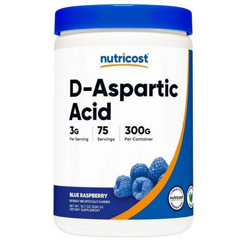 D-Aspartic Acid Powder Blue Raspberry 300 Grams by Nutricost