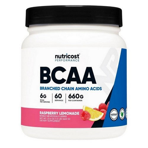 BCAA Powder Raspberry Lemonade 60 Servings by Nutricost
