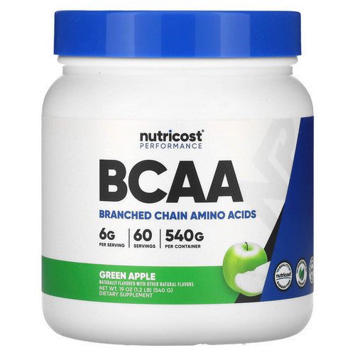 BCAA Powder Green Apple 60 Servings by Nutricost