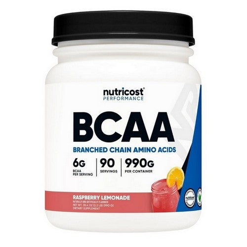 BCAA Powder Raspberry Lemonade 90 Servings by Nutricost
