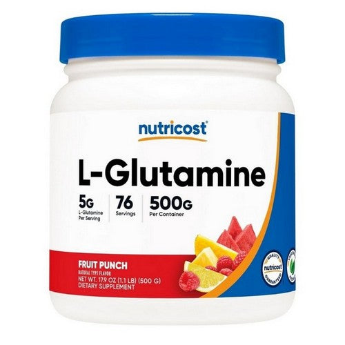 L-Glutamine Powder Fruit Punch 500 Grams by Nutricost
