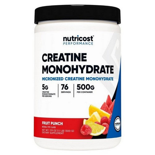 Creatine Monohydrate Powder Fruit Punch 500 Grams by Nutricost