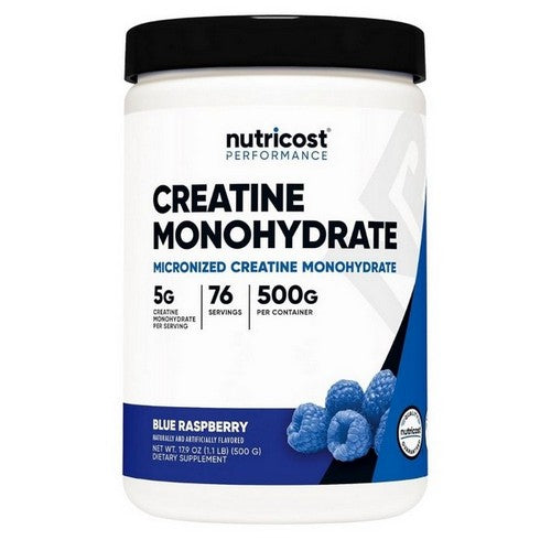 Performance Creatine Monohydrate Blue Raspberry 500 Grams by Nutricost