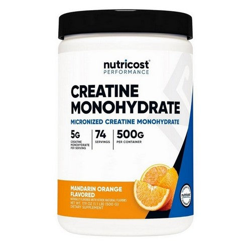 Performance Creatine Monohydrate Mandarin Orange 500 Grams by Nutricost