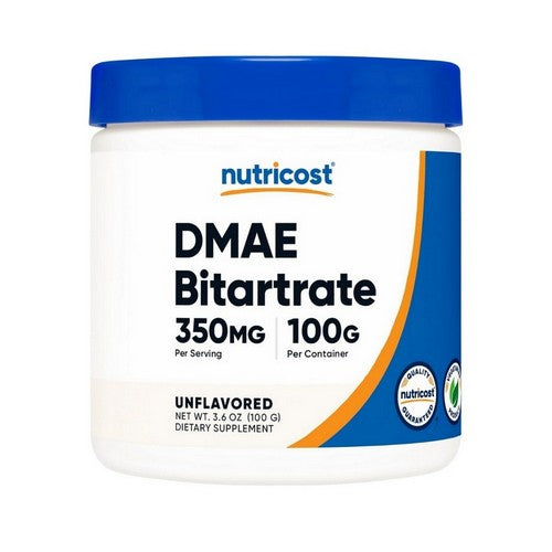 Dmae Bitartrate Unflavoured 100 Grams by Nutricost