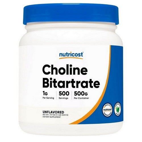 Choline Bitartrate Powder 500 Grams by Nutricost
