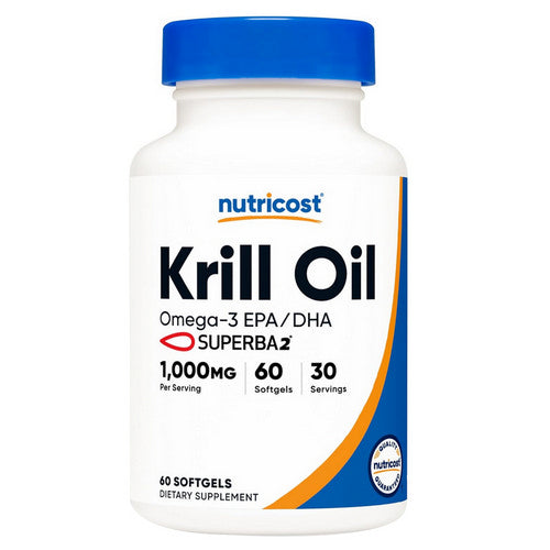 Krill Oil Softgels 60 Count by Nutricost