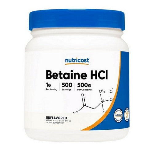 Betaine Hcl Unflavoured 507 Grams by Nutricost