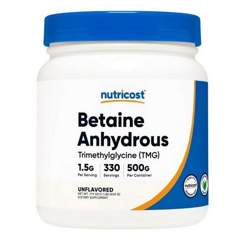 Betaine Anhydrous Trimethylglicine Unflavoured 500 Grams by Nutricost