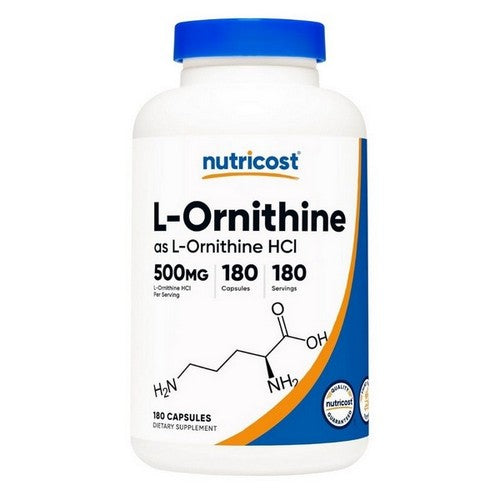 L-Ornithine Capsules 180 Count by Nutricost