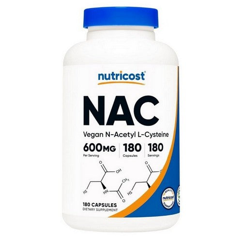 N-Acetyl L-Cysteine NAC Capsules 180 Count by Nutricost