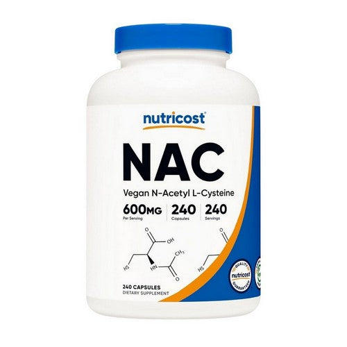 Nac N-Acetyl L-Cysteine Capsules 240 Count by Nutricost