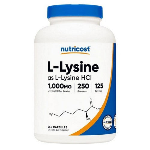 L-Lysine Capsules 250 Count by Nutricost