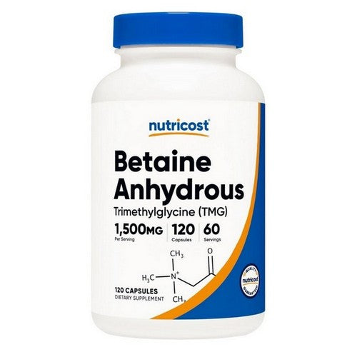 Betaine Anhydrous Capsules 120 Count by Nutricost