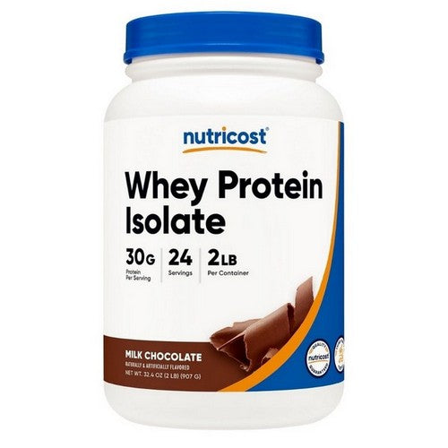 Whey Protein Isolate Powder Chocolate 2 Lbs by Nutricost
