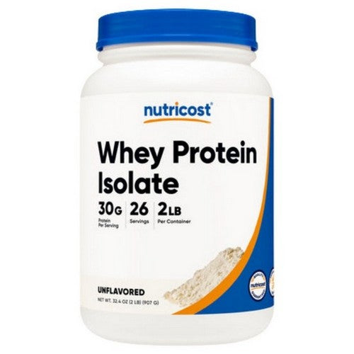 Whey Protein Isolate Powder 2 Lbs by Nutricost
