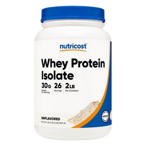 Whey Protein Isolate Powder Strawberry Milkshake 2 Lbs by Nutricost