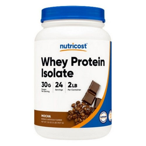 Whey Protein Isolate Powder Mocha 2 Lbs by Nutricost