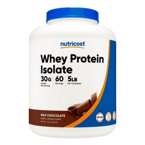 Whey Protein Isolate Powder Chocolate 5 Lbs by Nutricost