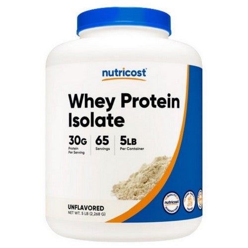 Whey Protein Isolate Powder 5 Lbs by Nutricost