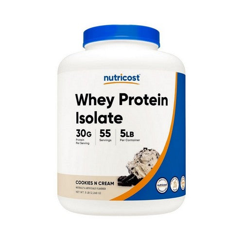 Whey Protein Isolate Cookies And Cream 5 Lbs by Nutricost