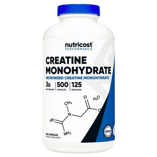 Creatine Monohydrate Capsules 500  Count by Nutricost