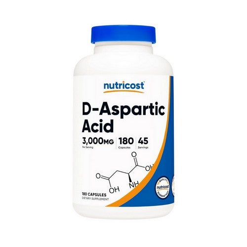 D-Aspartic Acid Capsules 180 Count by Nutricost