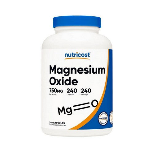 Magnesium Oxide Capsules 240 Count by Nutricost
