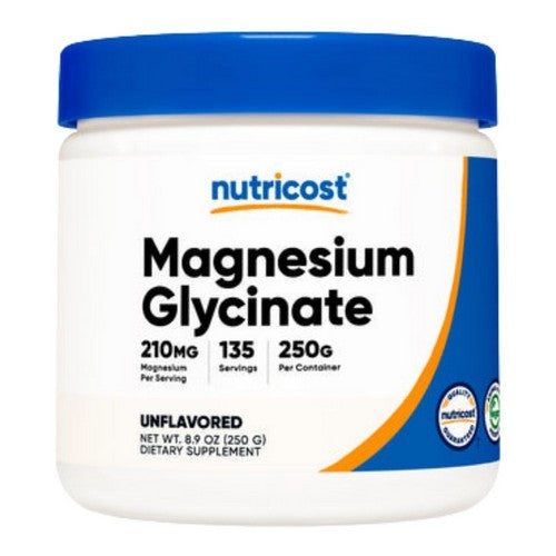 Magnesium Glycinate Powder 250 Grams by Nutricost
