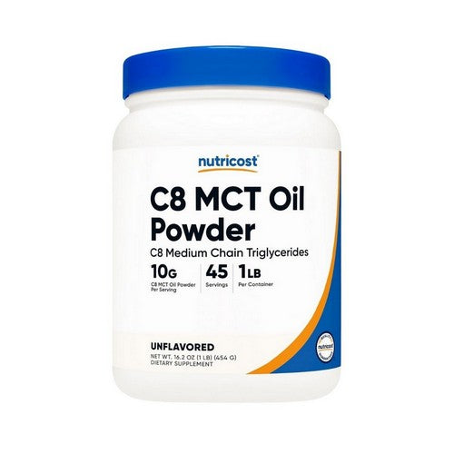 C8 Mct Oil Powder Unflavoured 1 Lb by Nutricost