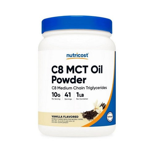 C8 Mct Oil Powder Vanilla 1 Lb by Nutricost
