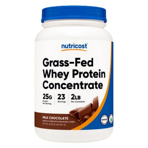Grass-Fed Whey Protein Concentrate Powder Chocolate 2 Lbs by Nutricost