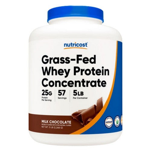 Grass-Fed Whey Protein Concentrate Powder Chocolate 5 Lbs by Nutricost