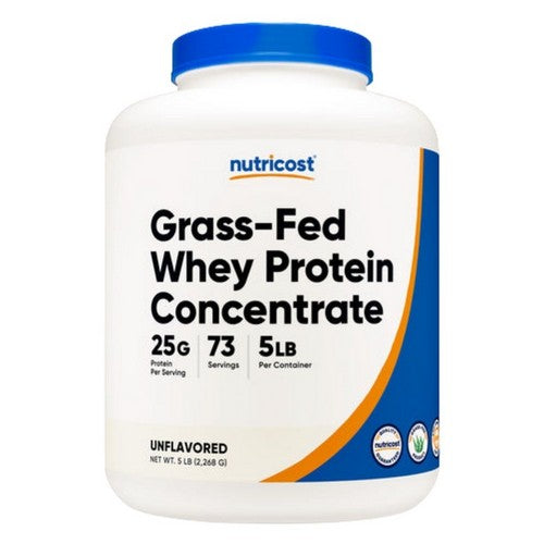 Grass-Fed Whey Protein Concentrate Powder 5 Lbs by Nutricost