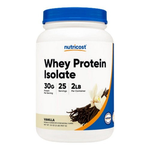 Grass-Fed Whey Protein Isolate Powder Vanilla 2 Lbs by Nutricost
