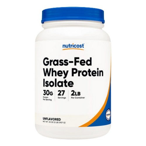 Grass-Fed Whey Protein Isolate Powder 2 Lbs by Nutricost