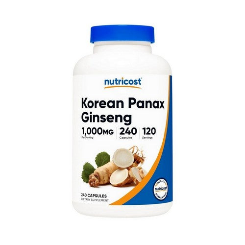 Korean Panax Ginseng 240 Caps by Nutricost