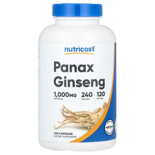 Panax Ginseng Capsules 240 Count by Nutricost