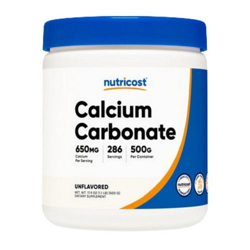 Calcium Carbonate Powder 500 Grams by Nutricost