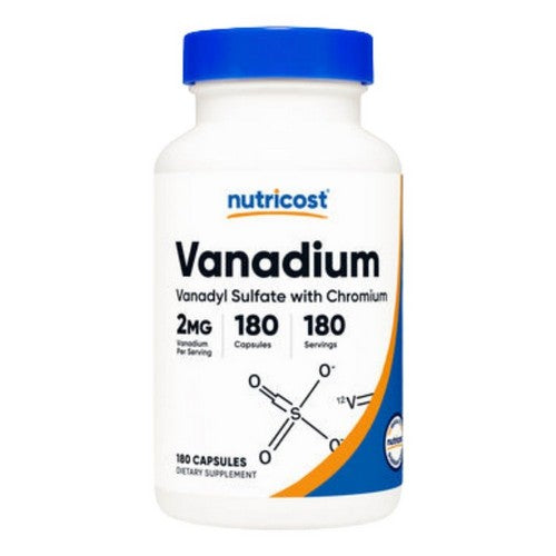 Vanadium Plus Chromium Capsules 180 Count by Nutricost