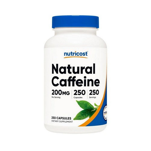 Natural Caffeine Capsules 250 Count by Nutricost