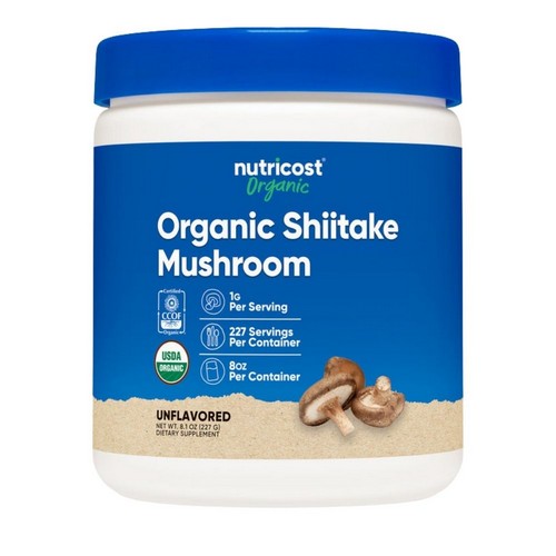 Shiitake Mushroom Powder Organic 8 Oz by Nutricost